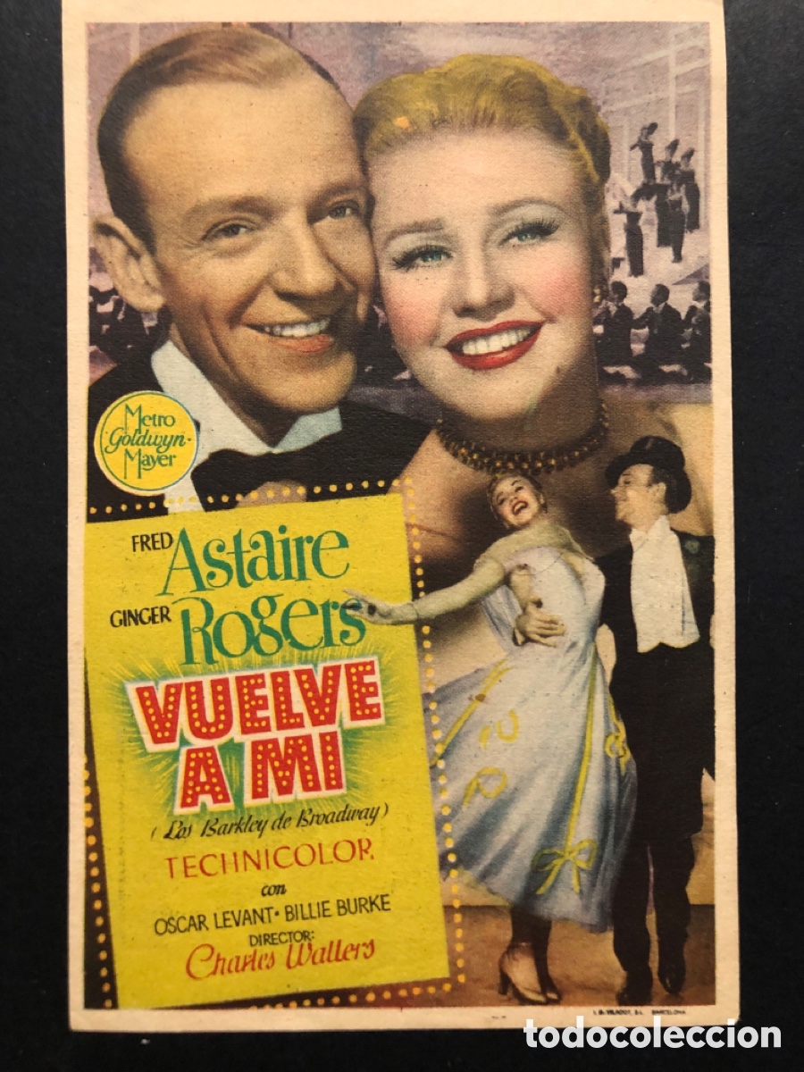 Kino: Programa MGM vuelve a mi ginger rogers fred astaire con publicidad cine albeniz malaga