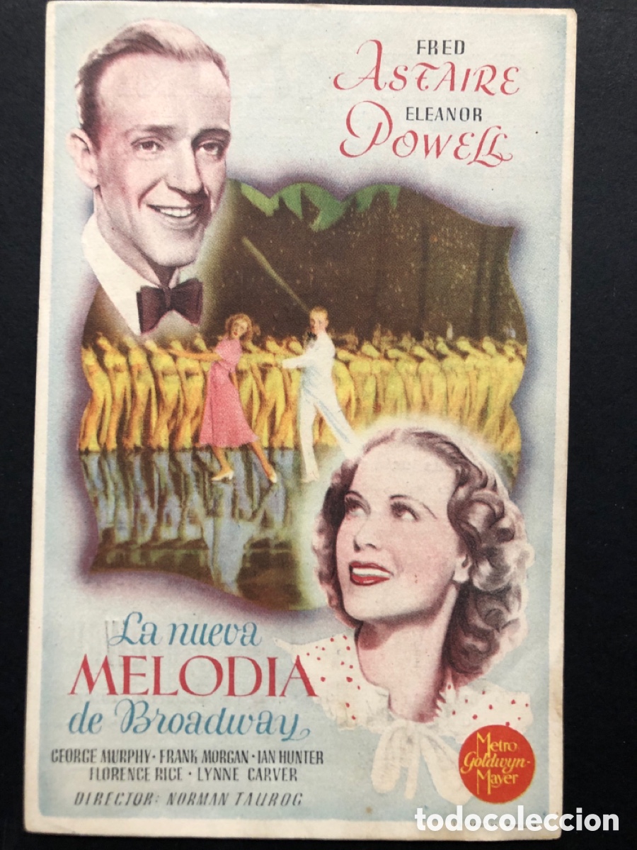 Kino: Programa MGM la Nueva melodia de broadway Eleanor Powell fred astaire publicidad cine marina valenci