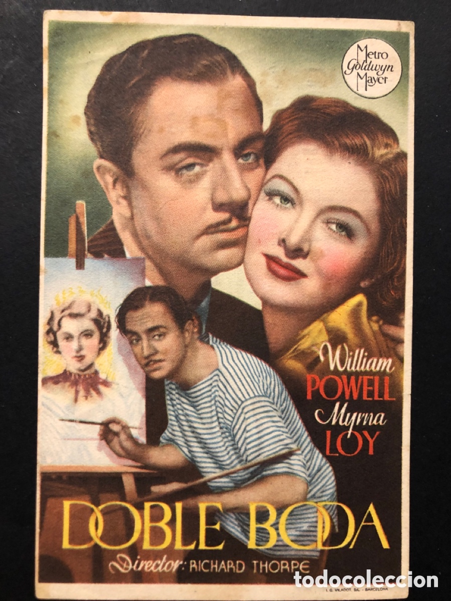 Kino: Programa MGM doble boda william powell myrna loy con publicidad cine marina valencia