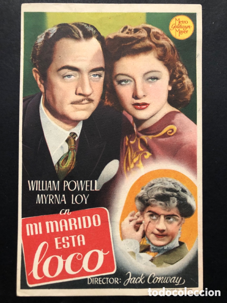 Kino: Programa MGM mi marido est&aacute; loco william powell myrna loy con publicidad sal&oacute;n ideal