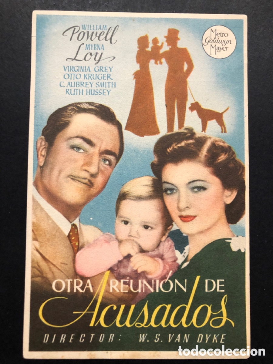 Kino: Programa MGM otra cena de acusados myrna loy con publicidad cine l&iacute;rico valencia