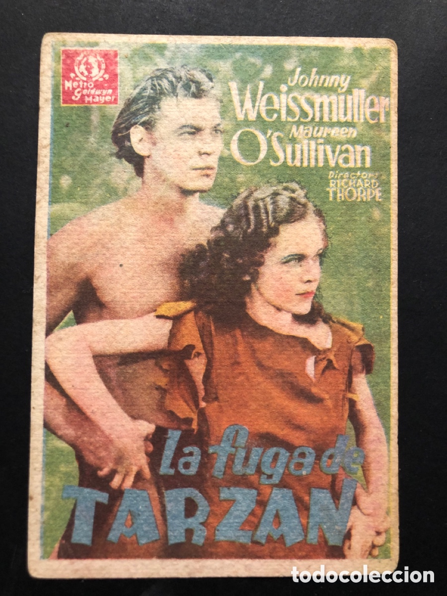 Kino: Programa MGM la fuga de tarzan johnny Weissmuller con publicidad cine victoria