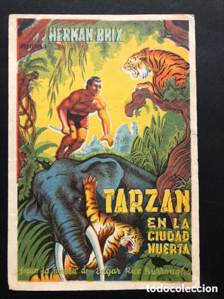 Kino: Programa tarzan en la ciudad muerta Herman Brix con publicidad cine moderno A7