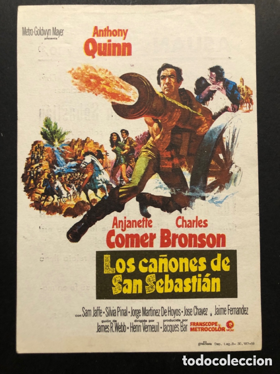 Kino: Programa MGM los ca&ntilde;ones de San Sebasti&aacute;n anthony Quinn con publicidad cine asuan jaen