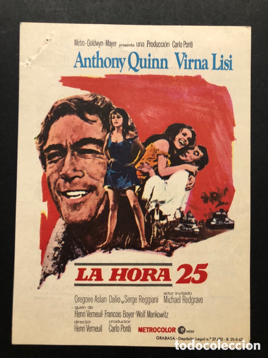 Kino: Programa MGM la hora 25 anthony Quinn con publicidad cine nacional