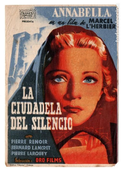 Cinema: LA CIUDADELA DEL SILENCIO - ANNABELLA, PIERRE RENOIR, BERNARD LANCRET - CINE CINEMA LA RAMBLA