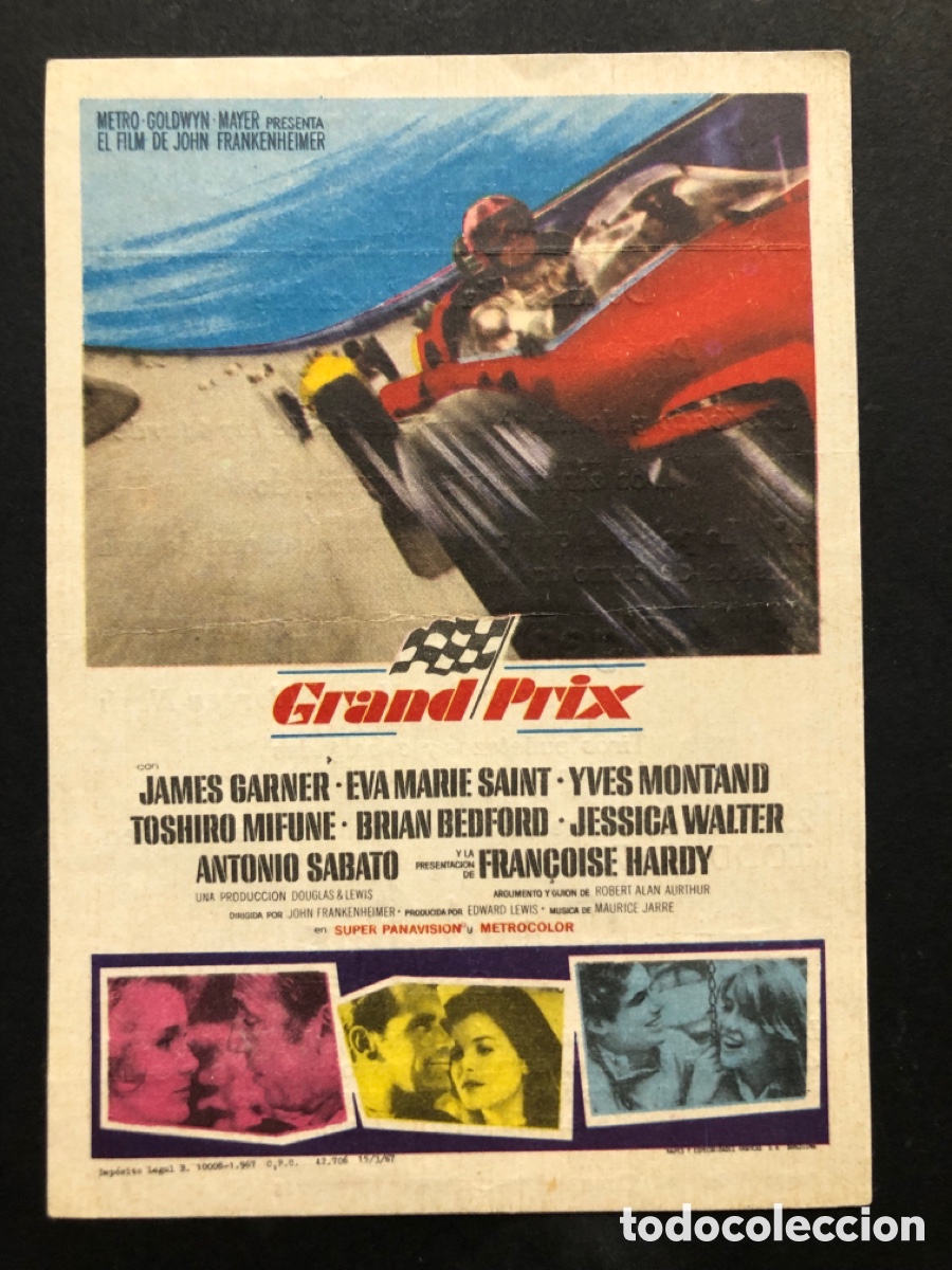 Kino: Programa MGM Grand Prix james garner con publicidad cine salomon alcira