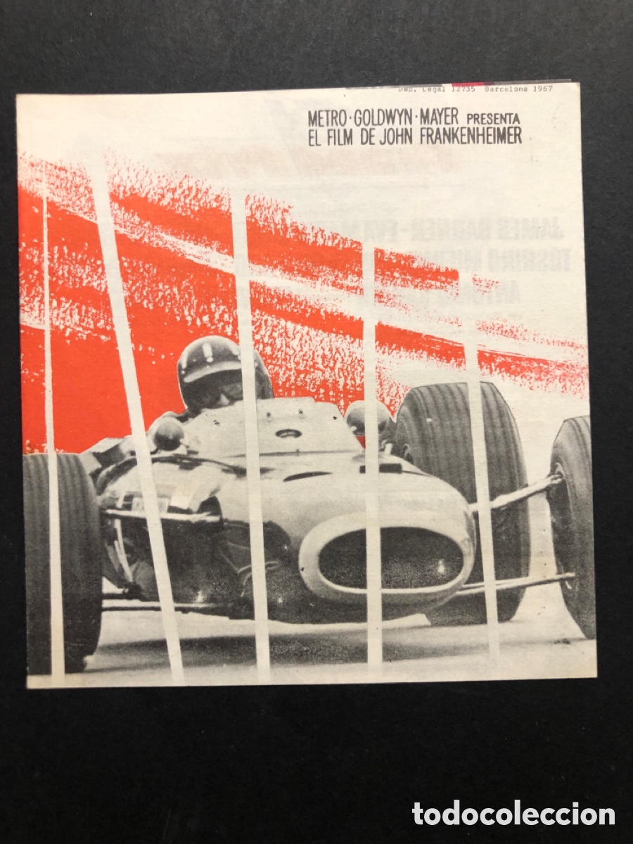 Kino: Programa MGM Grand Prix james garner con publicidad Teatro principal montblanc