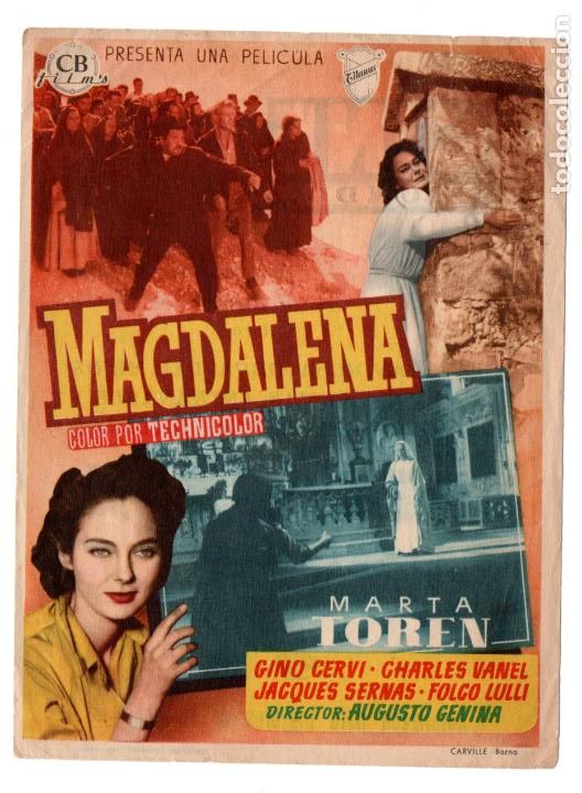 Cinema: MAGDALENA - MARTA TOREN, GINO CERVI, CHARLES VANEL - DIRECTOR AUGUSTO GENINA - CINE MUNDO
