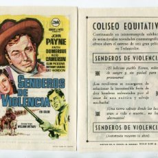 Cine: SENDEROS DE VIOLENCIA, CON JOHN PAYNE.