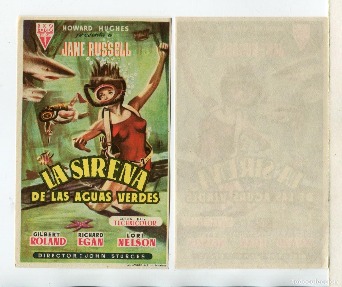  Flyers Publicitaires de films Anciens: LA SIRENA DE LAS AGUAS VERDES, con Jane Russell.