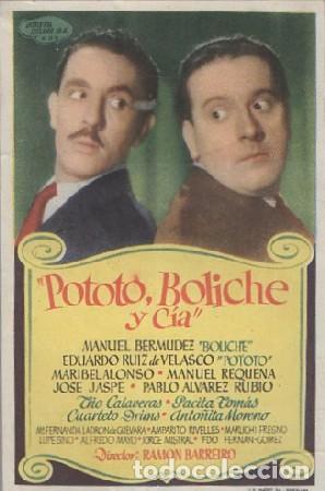 Cine: PROGRAMA DE CINE: POTOTO, BOLICHE Y C&Iacute;A PC-7441 - Foto 1