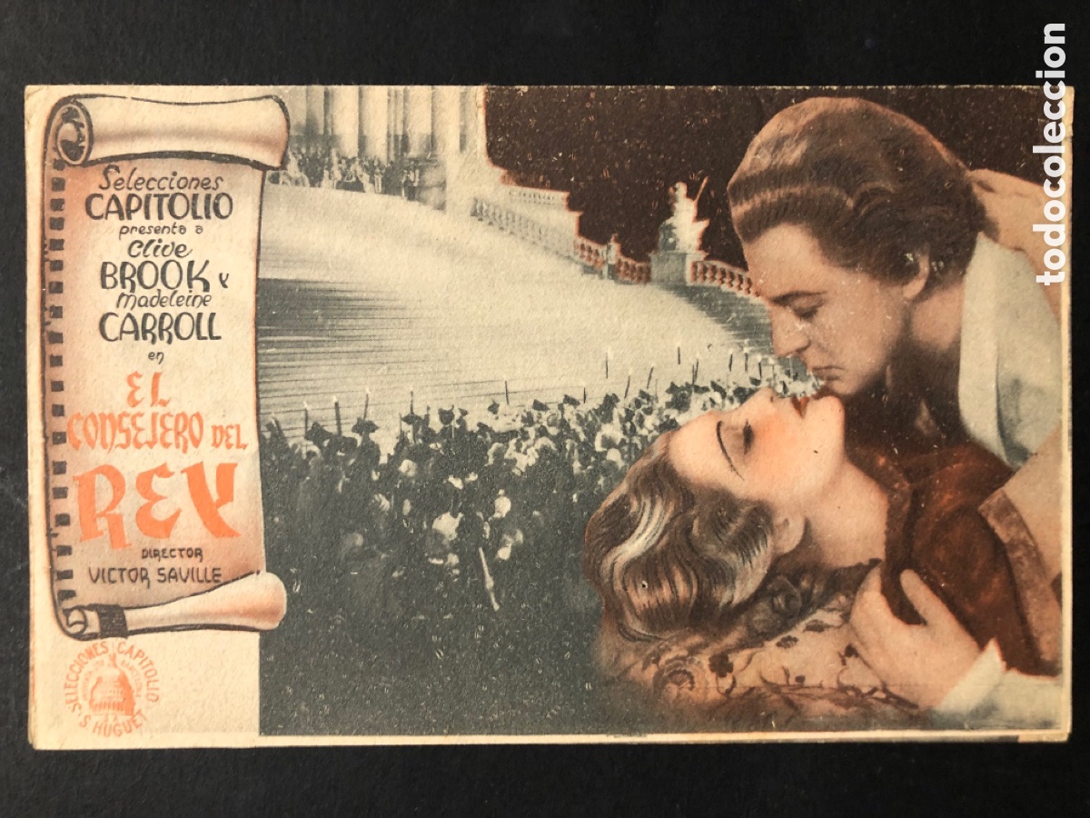 Kino: Programa el consejero del rey clive brook con publicidad teatro duque de rivas cordoba A7