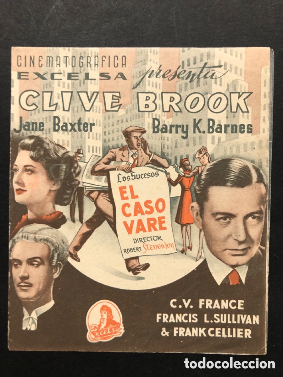 Kino: Programa el caso vare clive brook con publicidad cinema victoria A7