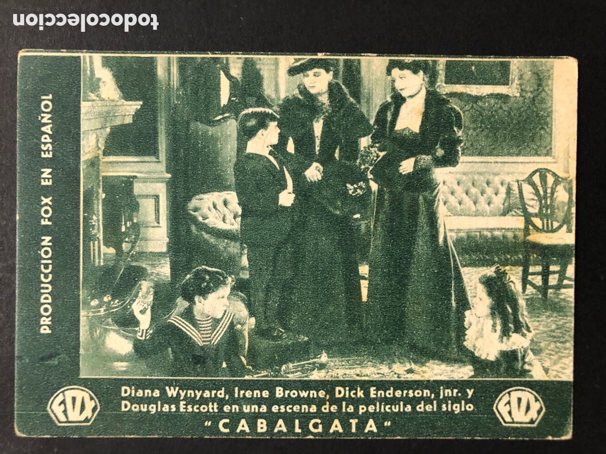Kino: Programa cabalgata clive brook diana Wynyard con publicidad teatro ideal tabernes A7