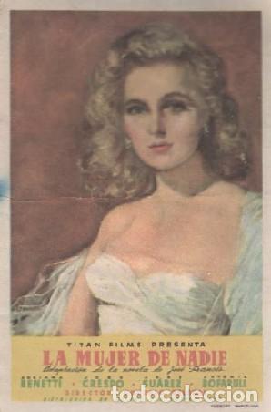 Cine: PROGRAMA DE CINE: LA MUJER DE NADIE PC-7444 - Foto 1