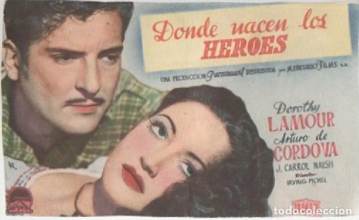 Cine: PROGRAMA DE CINE: DONDE NACEN LOS HEROES PC-7448 - Foto 1