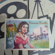  Foglietti di film di film antichi di cinema: CUENTOS DE LA ALHAMBRA CON PUBLICIDAD CINE POPULAR RUTE