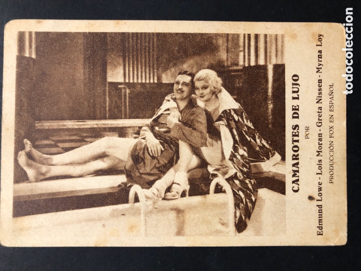 Folhetos de m&atilde;o de filmes antigos de cinema: Programa camarotes de lujo Edmund lowe greta nissen con publicidad salo Carme A7