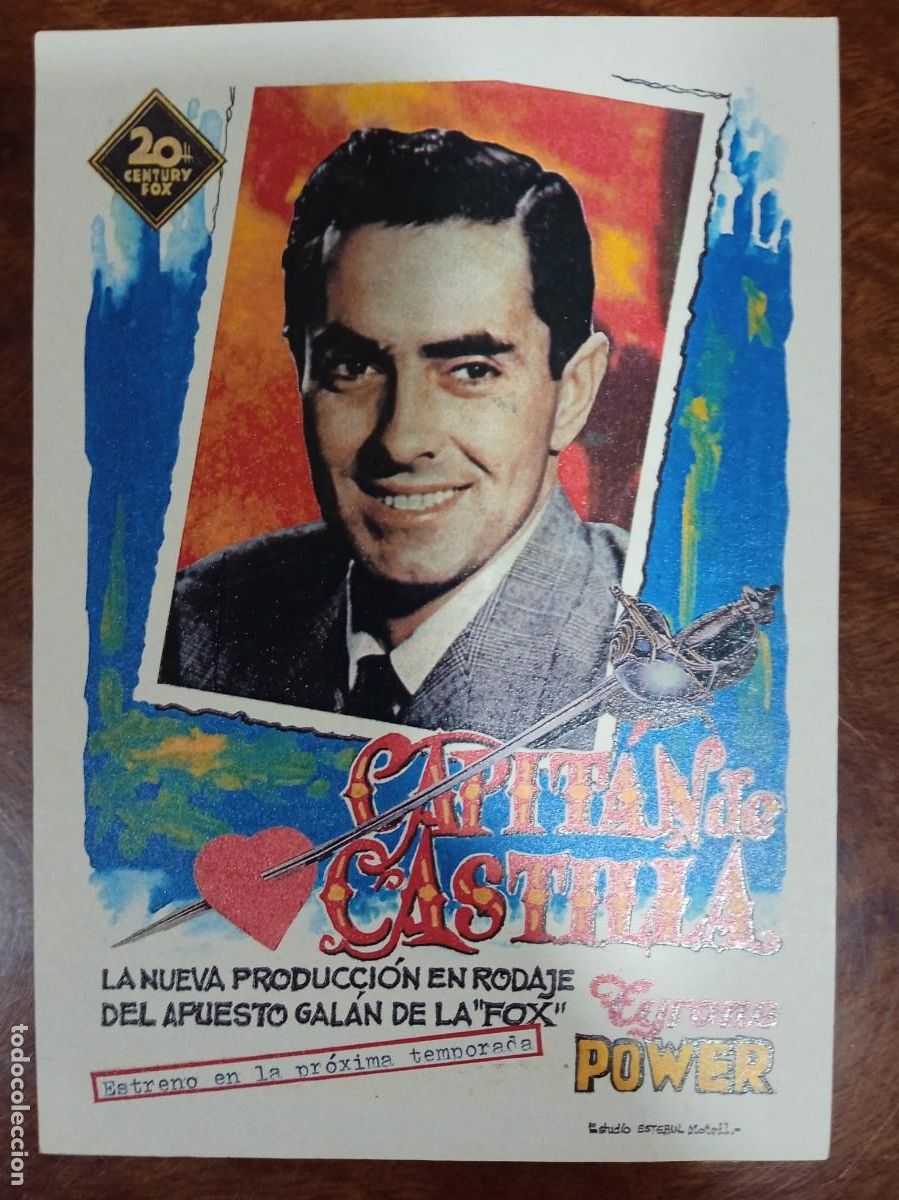  Flyers Publicitaires de films Anciens: TAMMY--PROGRAMA DE CINE--- CAPITAN DE CASTILLA( edit. Esteban Lirola)