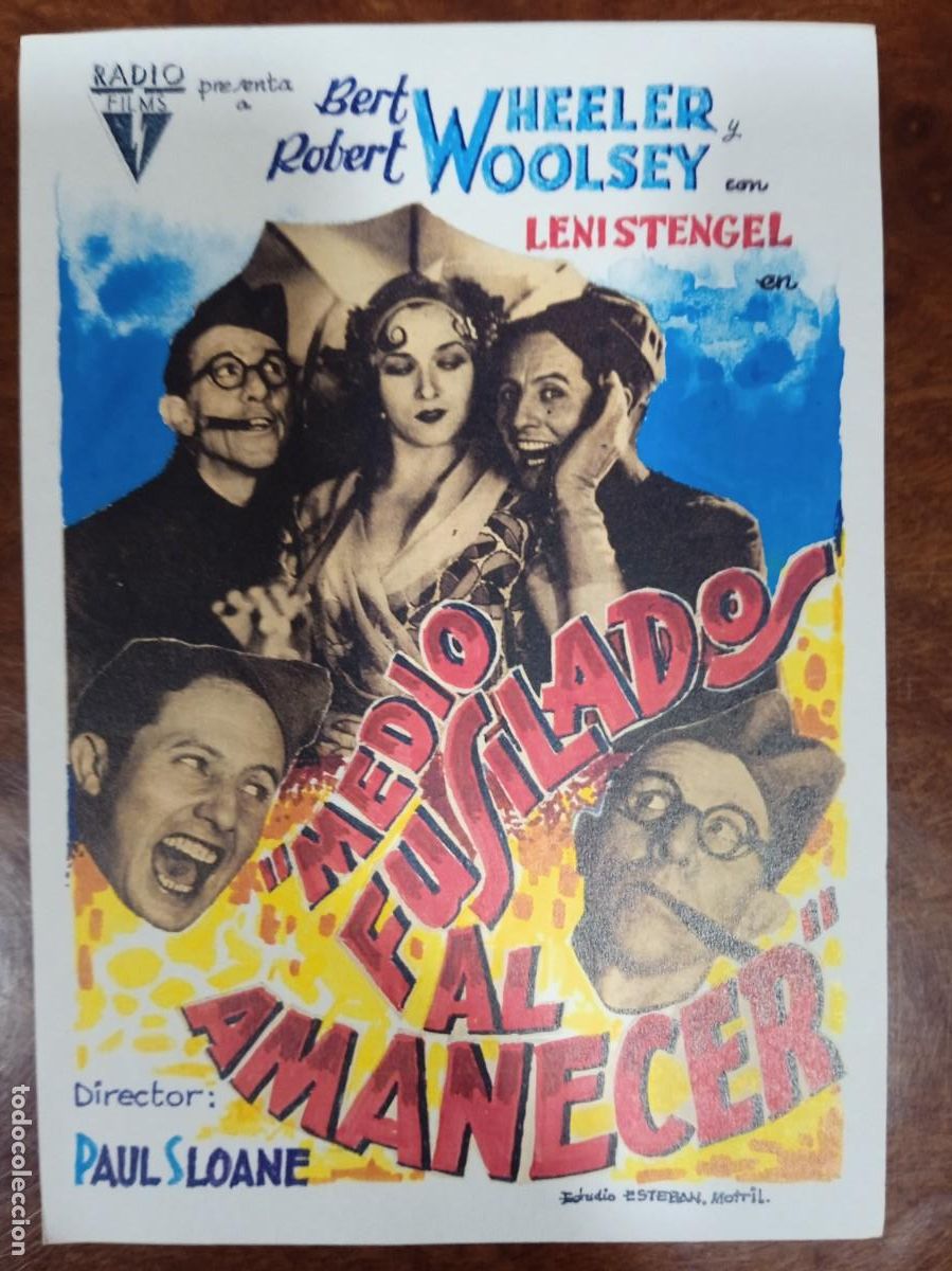  Flyers Publicitaires de films Anciens: TAMMY--PROGRAMA DE CINE---MEDIO FUSILADOS AL AMANECER ( edit. Esteban Lirola)