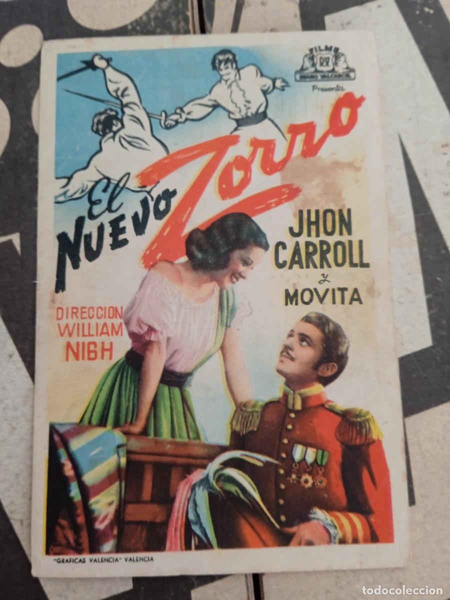  Flyers Publicitaires de films Anciens: El nuevo Zorro con publicidad Teatro Vicente