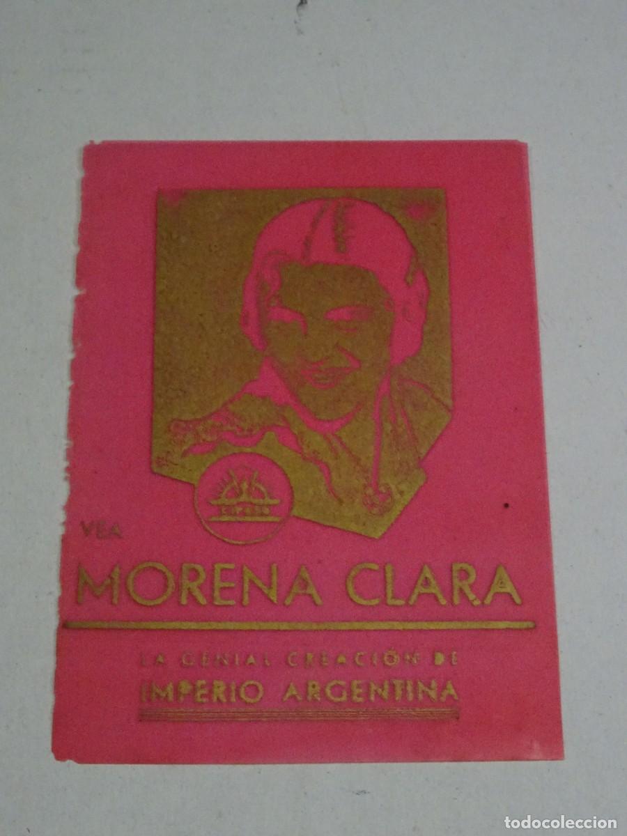 Cine: PROGRAMA DE CINE - MORENA CLARA - IMPERIO ARGENTINA - Foto 1