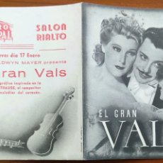 Cine: EL GRAN VALS - CON LUISE RAINER - DOBLE CON PUBLICIDAD TEATRO PRINCIPAL Y RIALTO