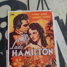  Foglietti di film di film antichi di cinema: LADY HAMILTON CON SELLO TEATRO LICEO RUTE