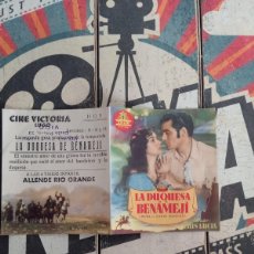  Foglietti di film di film antichi di cinema: LA DUQUESA DE BENAMEJI DOBLE CON PUBLICIDAD CINES VICTORIA LUGO