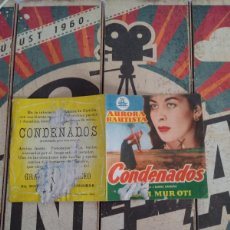  Foglietti di film di film antichi di cinema: CONDENADOS DOBLE CON PUBLICIDAD GRAN CINEMA LICEO RUTE