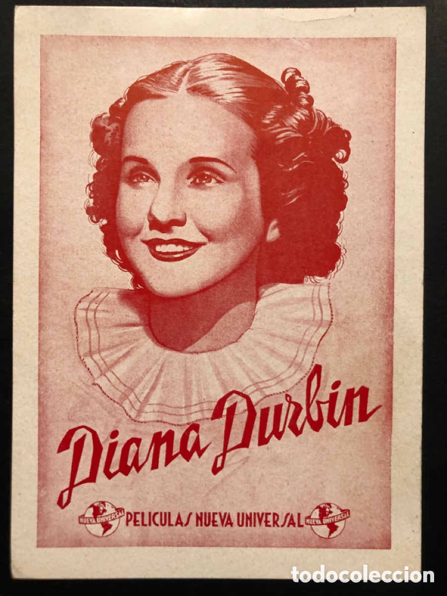 Kino: Programa tarjeta 3 diablillos Diana Durbin con publicidad cine Olimpia A7