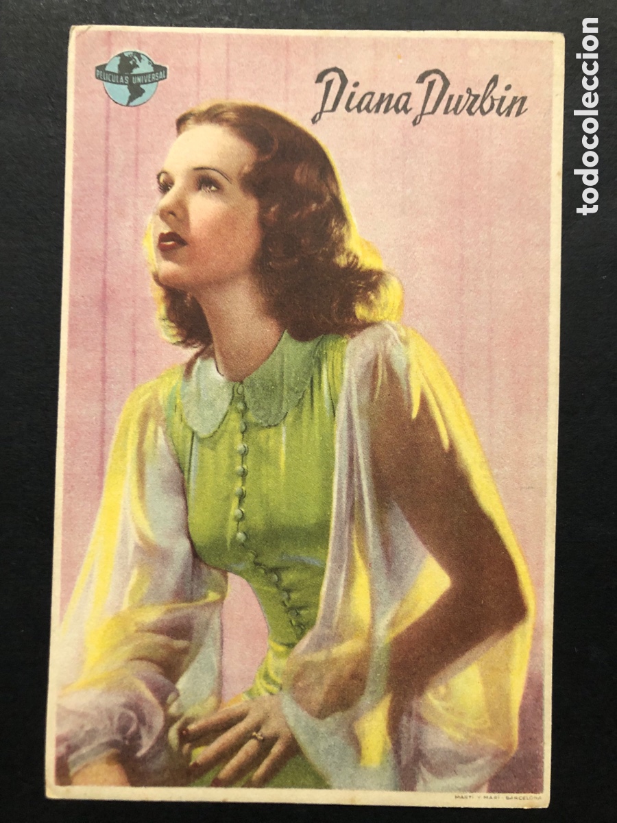 Folhetos de m&atilde;o de filmes antigos de cinema: Programa foto diana durbin A7