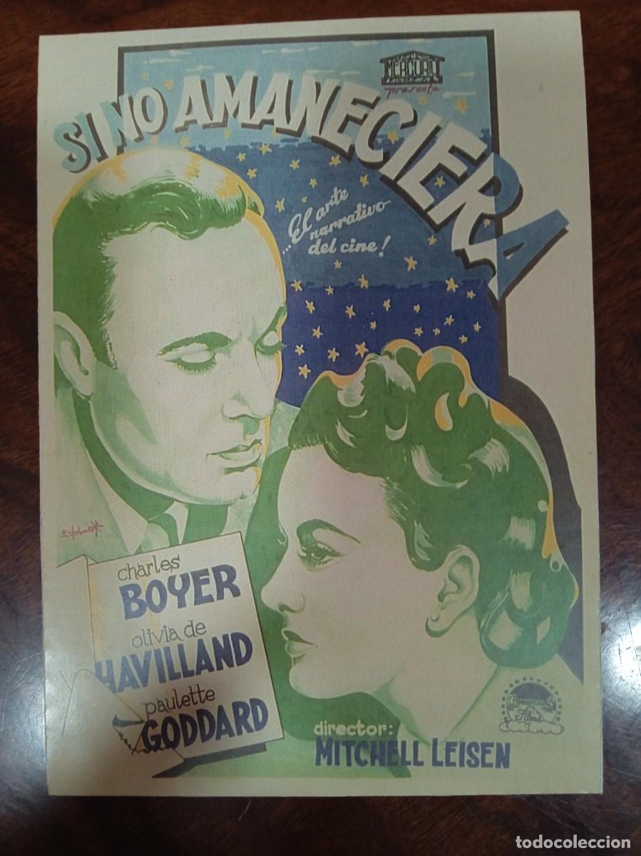  Flyers Publicitaires de films Anciens: TAMMY--PROGRAMA DE CINE---SI NO AMANECIERA (edit. Esteban Lirola)