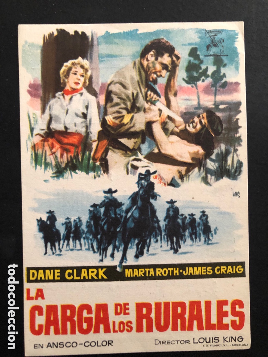 Kino: Programa la carga de los rurales dane clark con publicidad Teatro circo Denia A7