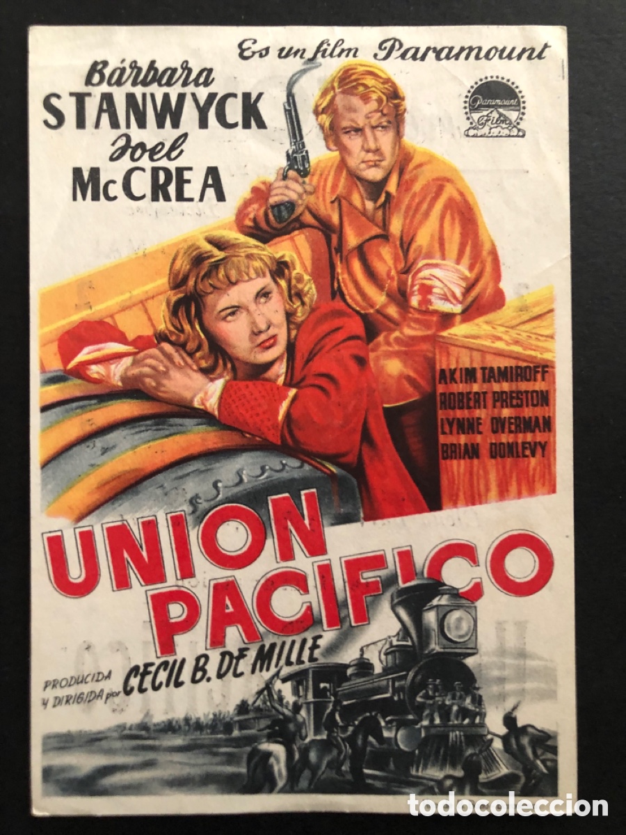 Kino: Programa uni&oacute;n pacifico barbara stanwyck con publicidad cine colon valencia A7