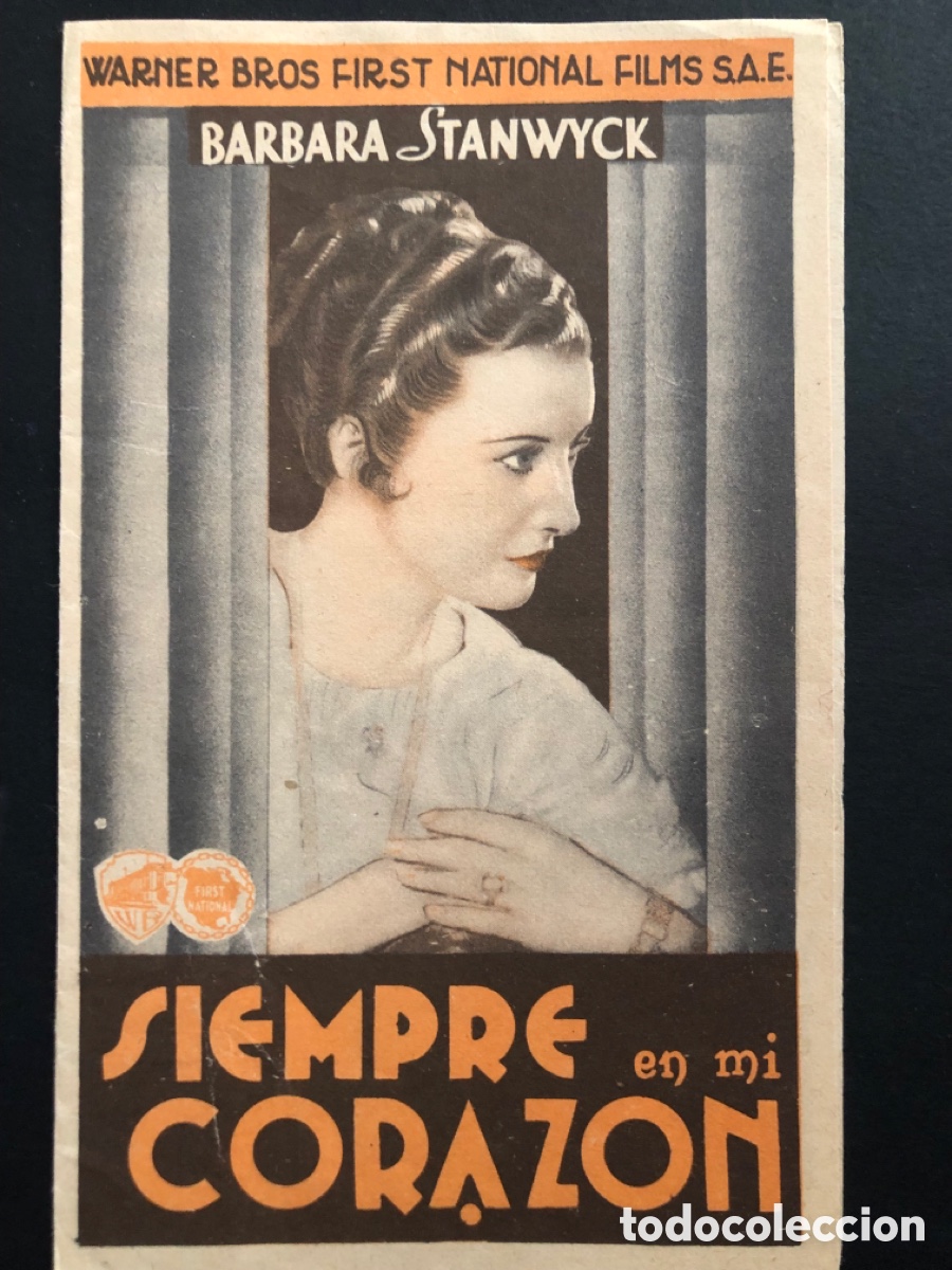 Kino: Programa siempre en mi coraz&oacute;n barbara stanwyck con publicidad teatro Calder&oacute;n A7