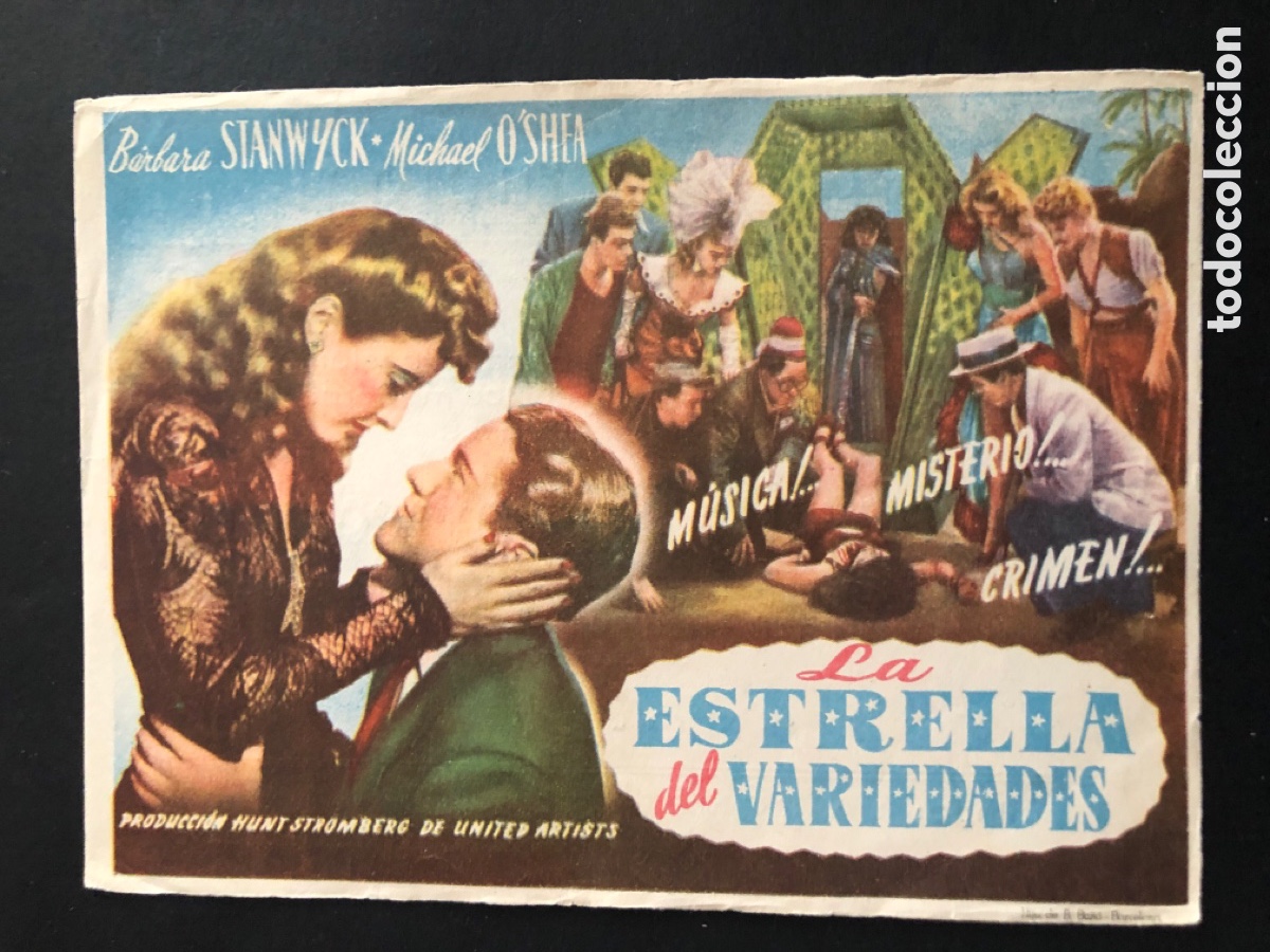 Kino: Programa la Estrella del variedades barbara stanwyck con publicidad teatro principal A7