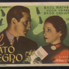 Cine: Q-02915- EL GATO NEGRO (THE BLACK CAT) (DISTRIBUIDORA J. PORTA TALAMANTES) BASIL RATHBONE