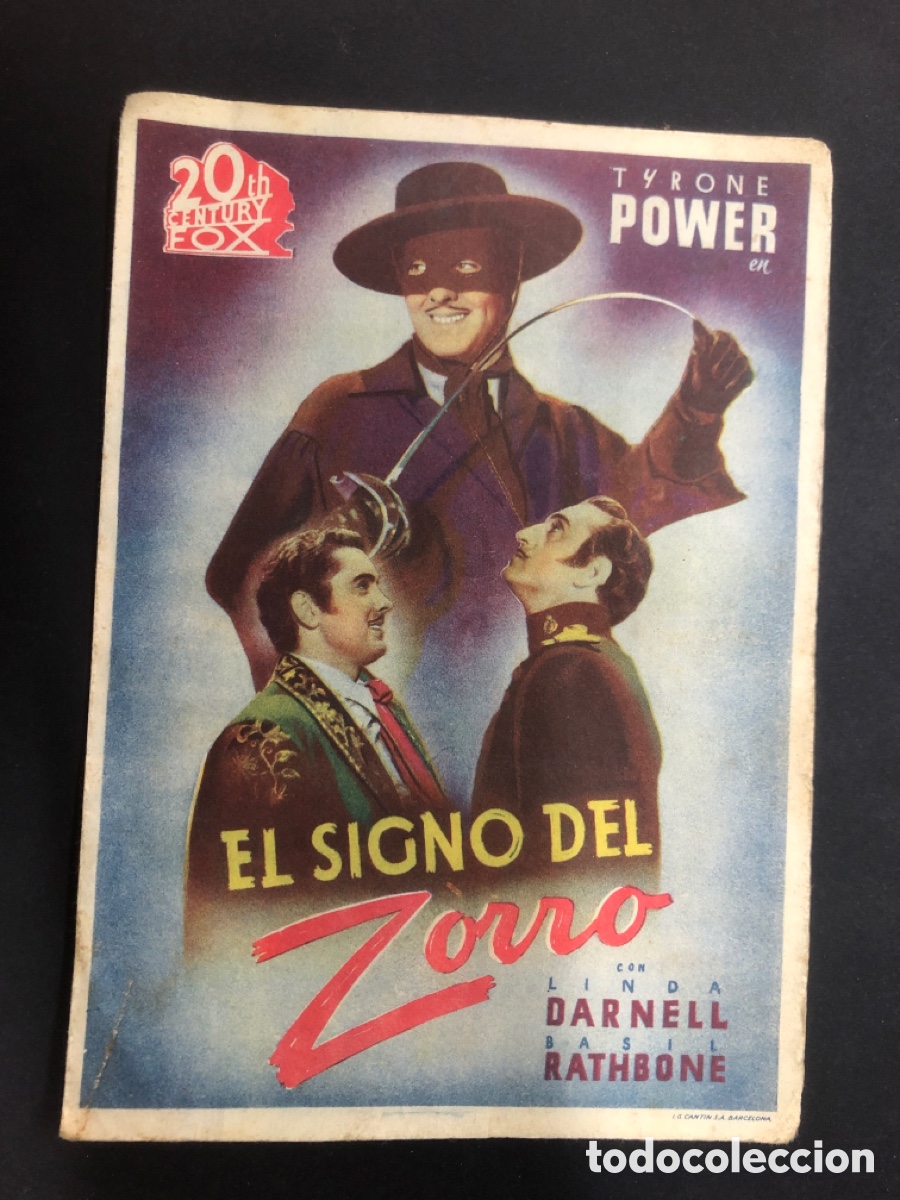 Cine: PROGRAMA DOBLE CINE PELICULA EL SIGNO DEL ZORRO CON TYRONE POWER - Foto 1