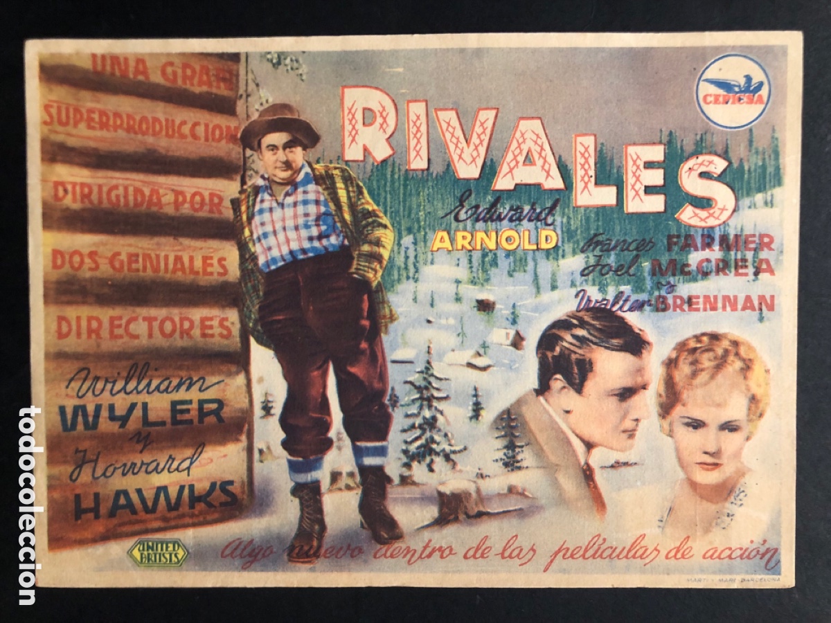 Kino: Programa Rivales Edward Arnold franc&eacute;s farmer con publicidad casal de la principal A7