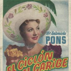  Foglietti di film di film antichi di cinema: F2183 EL CICLON DEL CARIBE