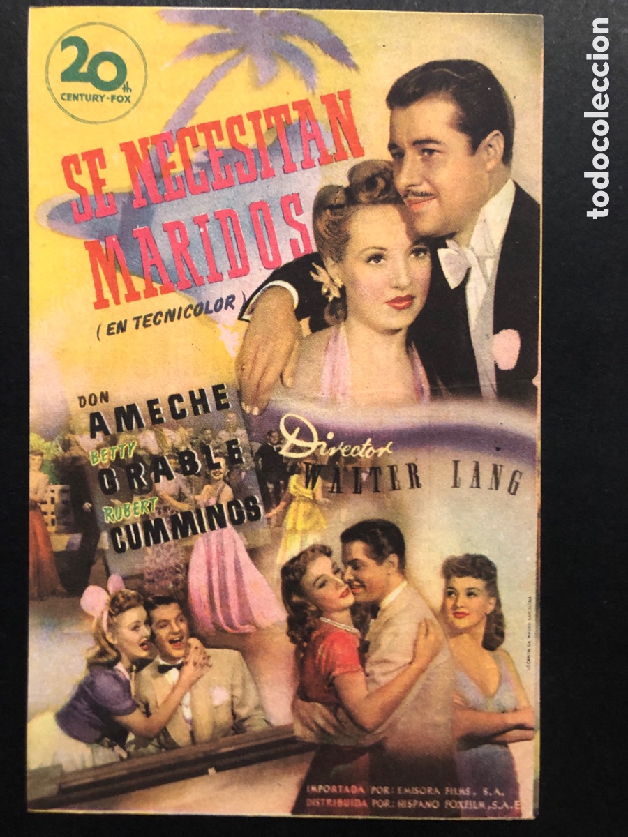 Kino: Programa se necesitan maridos don ameche con publicidad nuevo cinema Torrevieja