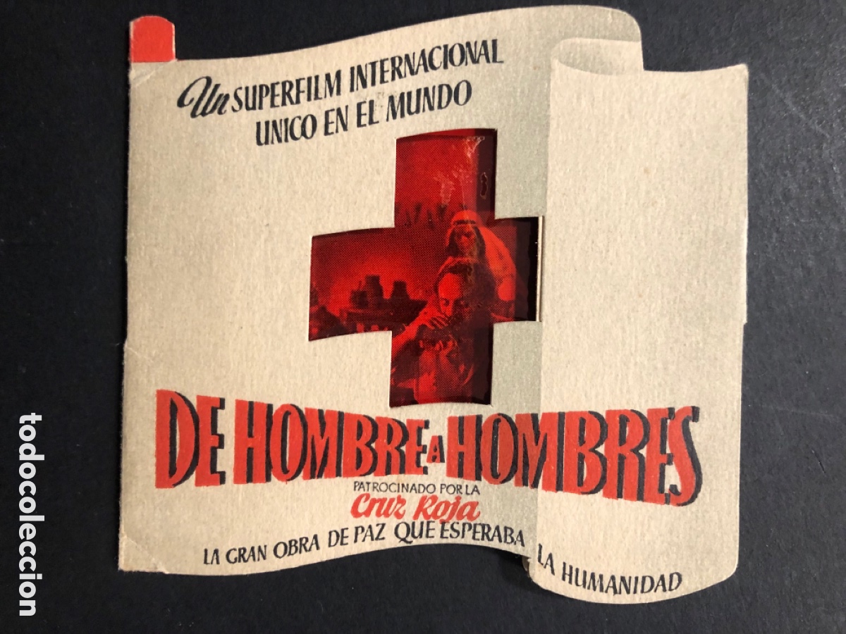 Kino: Programa troquelado De hombre a hombres jean louis Barrault patrocinada por la cruz roja A7