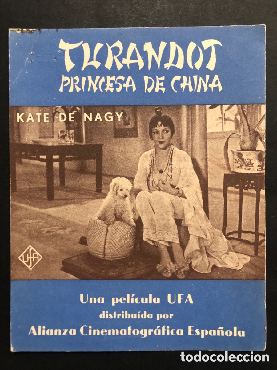Kino: Programa tarjeta turandot princesa de china Kate de Nagy con publicidad A7