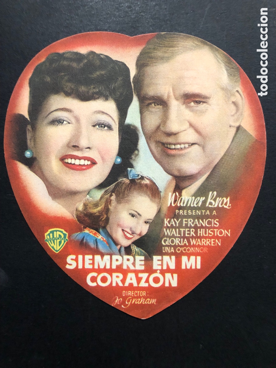 Kino: Programa troquelado siempre en mi coraz&oacute;n Kay Francis con publicidad cine central A7