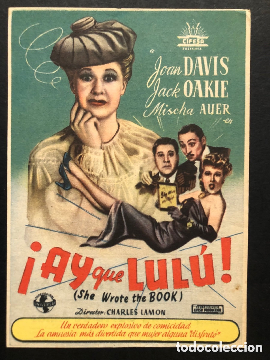 Kino: Programa ay que lulu joan davis con publicidad cine verano algemesi A7