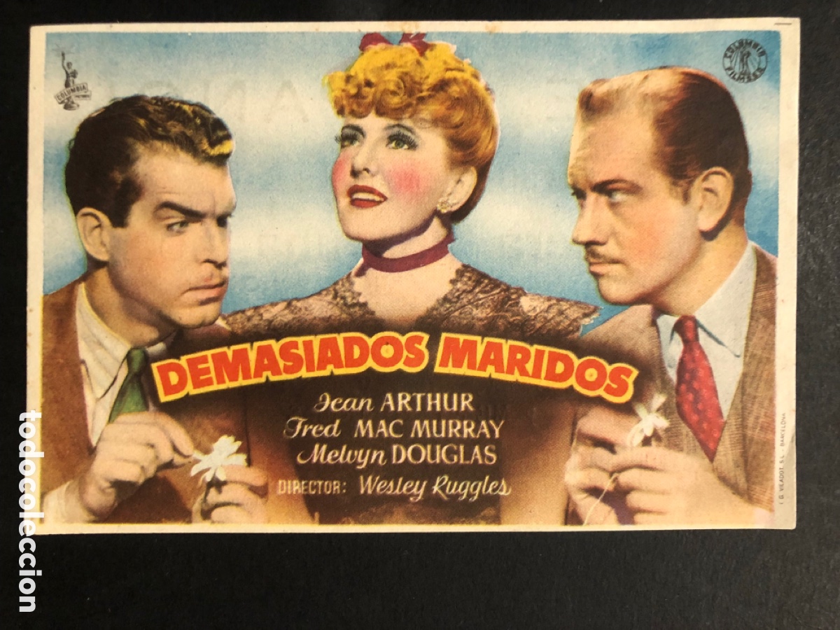Kino: Programa demasiados maridos jean arthur con publicidad cine espa&ntilde;ol valencia A7