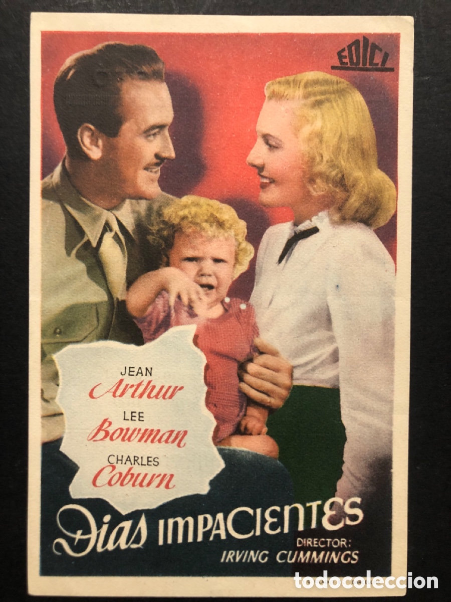 Kino: Programa dias impaciente jean arthur con publicidad teatro Calder&oacute;n A7