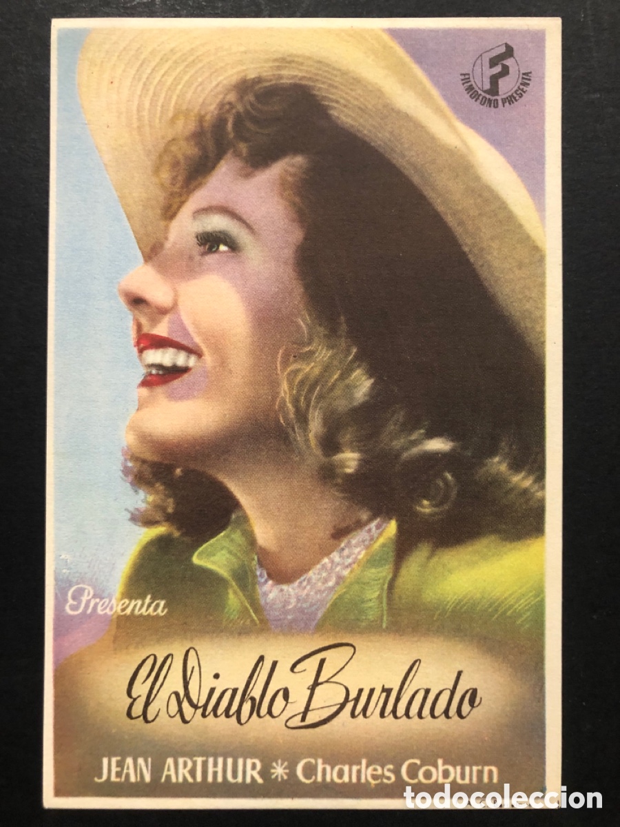 Kino: Programa el diablo burlado jean arthur con publicidad cinema goya Zaragoza A7